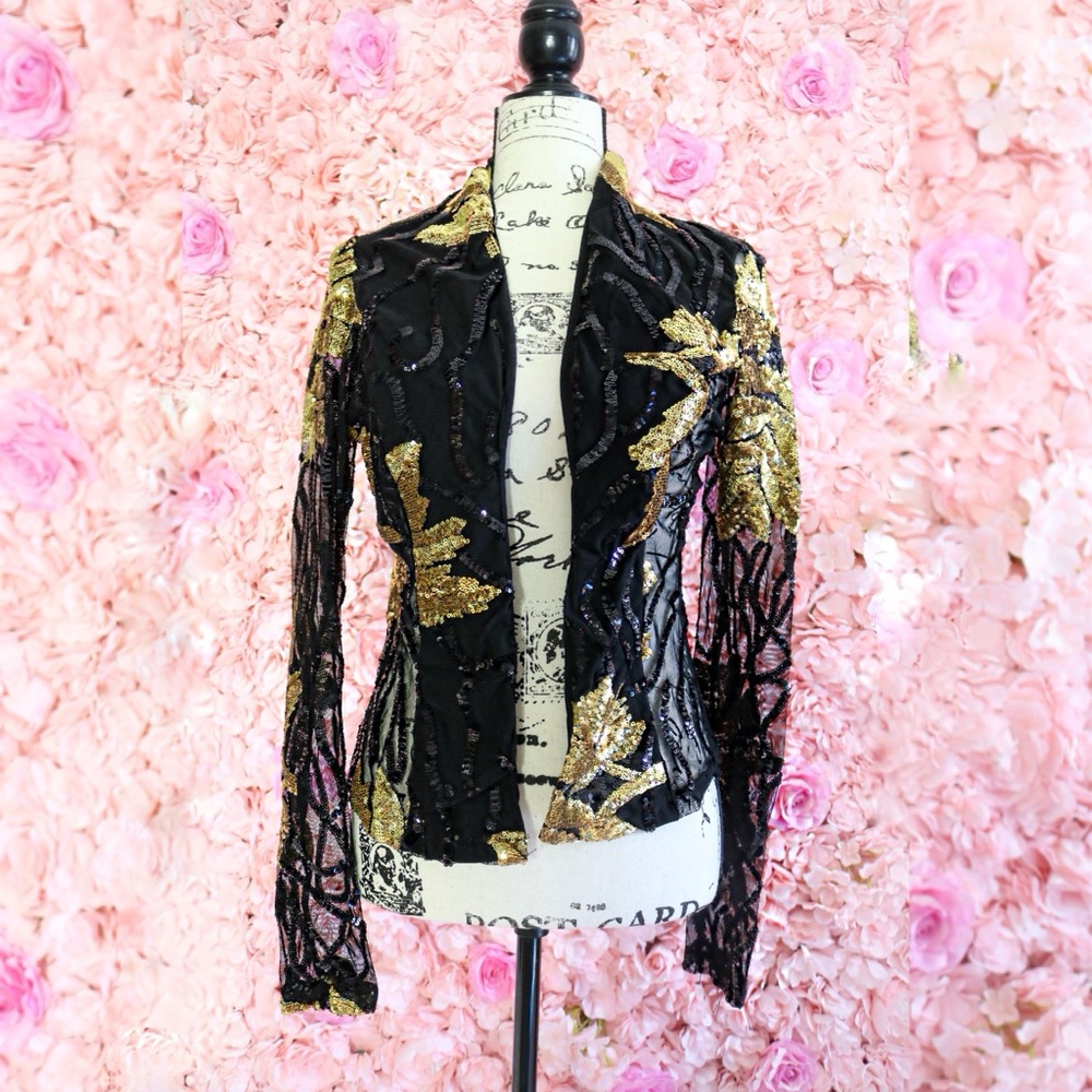 Sequin blazer and short set
